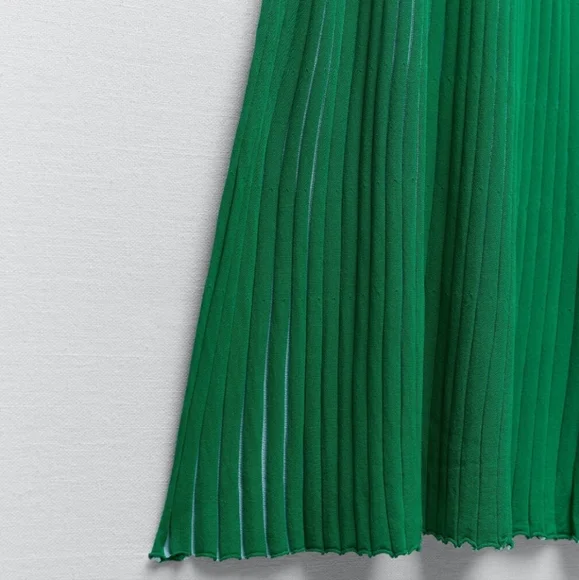 NWT ZARA | Pleated Midi Dress - Picture 6 of 10